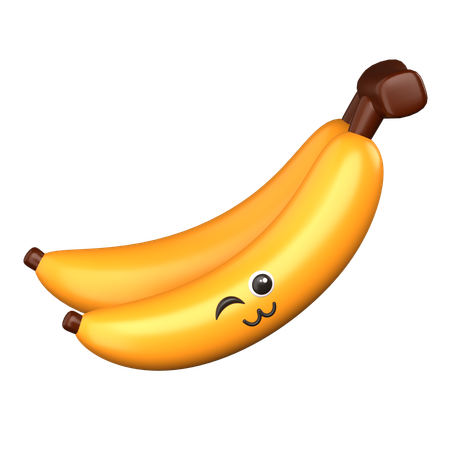Piscadela de banana  3D Icon