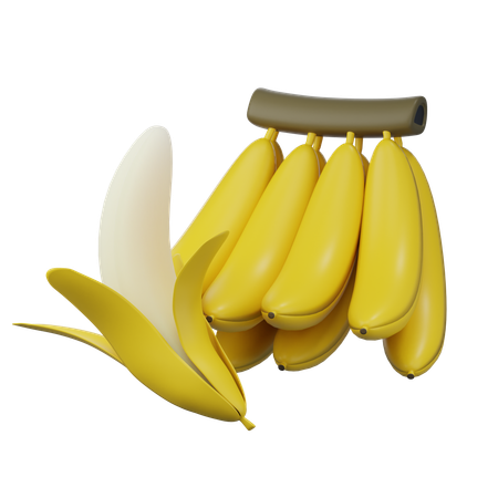 Icône 3D de la banane  3D Icon