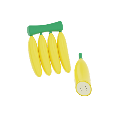 Banane  3D Illustration