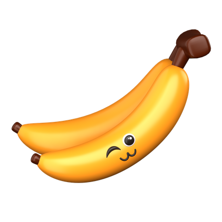 Clin d'oeil à la banane  3D Icon