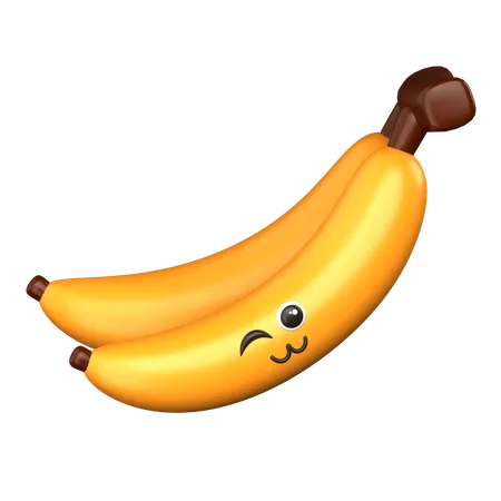 Clin d'oeil à la banane  3D Icon