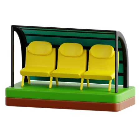 Banc d'équipe  3D Icon