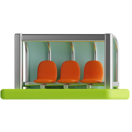 Banc de football  3D Icon