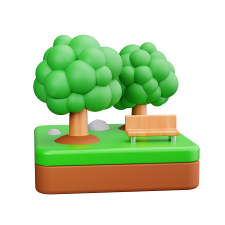 Banc de jardin  3D Icon