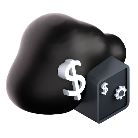 Banca en la nube  3D Icon