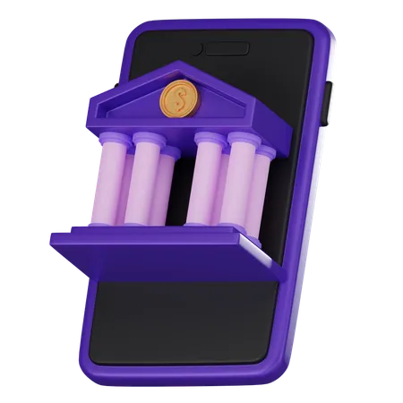 Banca en línea  3D Icon