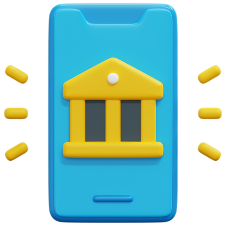 Banca en línea  3D Icon