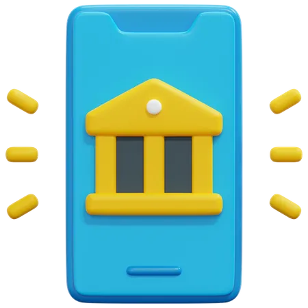 Banca en línea  3D Icon