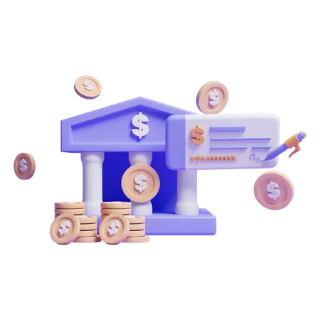 Banco  3D Icon