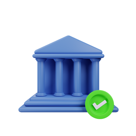 Banco aprobado  3D Icon