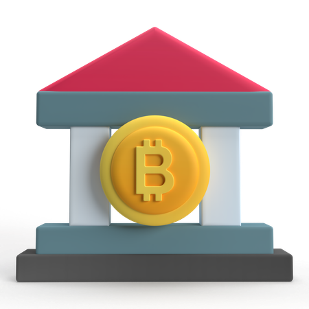 Banco bitcoin  3D Icon