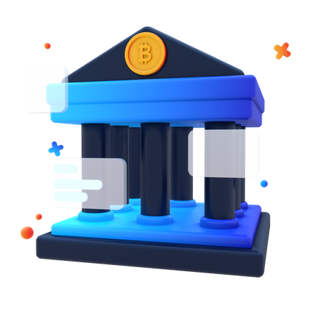 Banco bitcoin  3D Icon