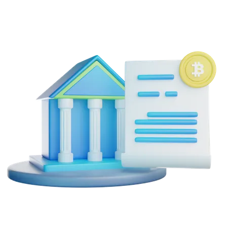 Banco bitcoin  3D Icon