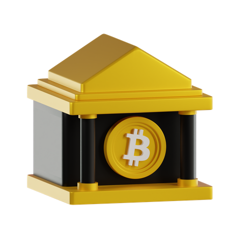 Banco bitcoin  3D Icon