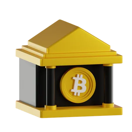 Banco bitcoin  3D Icon