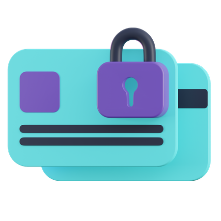 Banco de cartão seguro  3D Icon