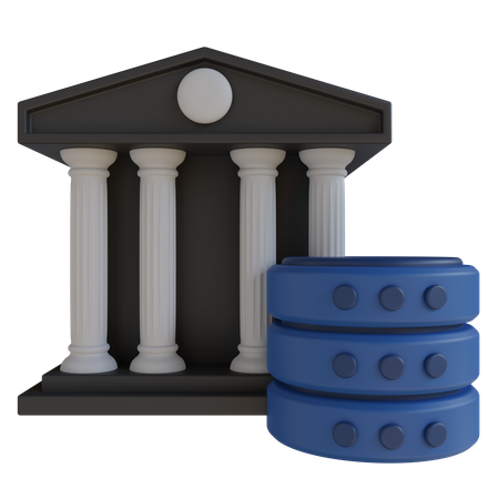 Banco de dados bancário  3D Icon