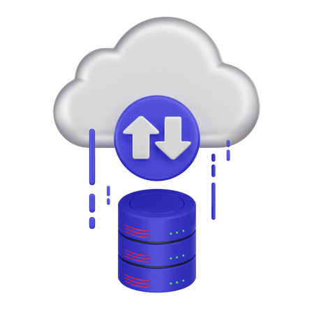 Backup de banco de dados na nuvem  3D Icon