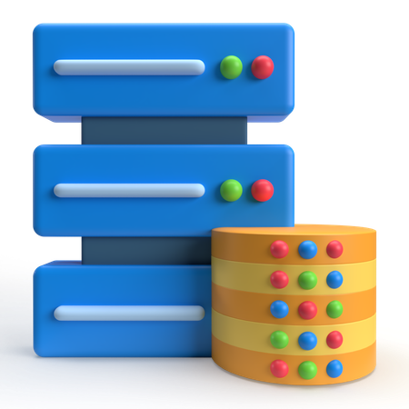 Banco de dados do servidor  3D Icon