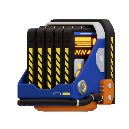 Documento de banco de dados cyberpunk  3D Icon