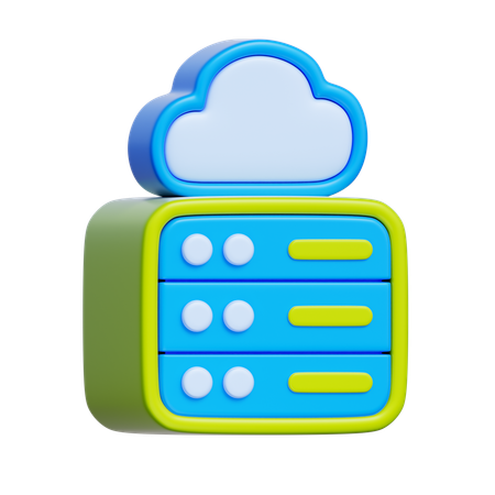 Banco de dados em nuvem  3D Icon