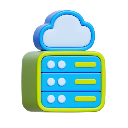 Banco de dados em nuvem  3D Icon