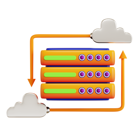 Banco de dados em nuvem  3D Icon