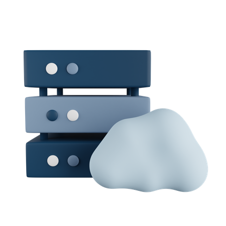 Banco de dados em nuvem  3D Illustration