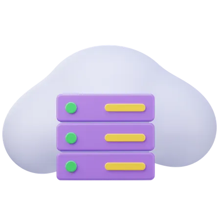 Ilustracao 3 D Do Banco De Dados Em Nuvem 3D Icon