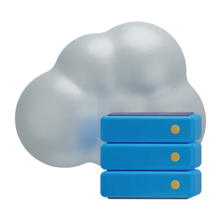 Banco de dados em nuvem  3D Icon