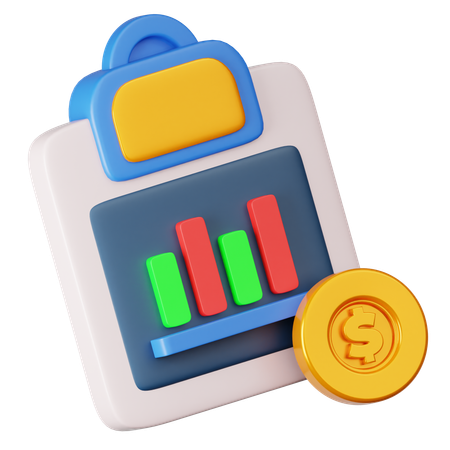 Banco de dados financeiro  3D Icon