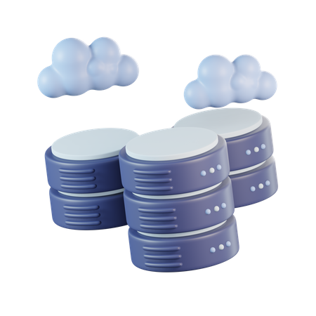 Nuvem de banco de dados  3D Icon