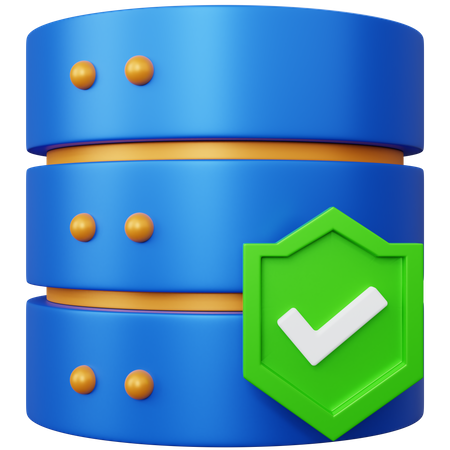 Banco de dados seguro  3D Icon