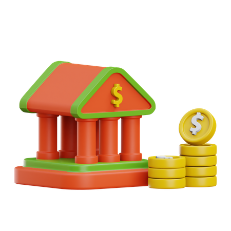 Banco de dinero  3D Icon