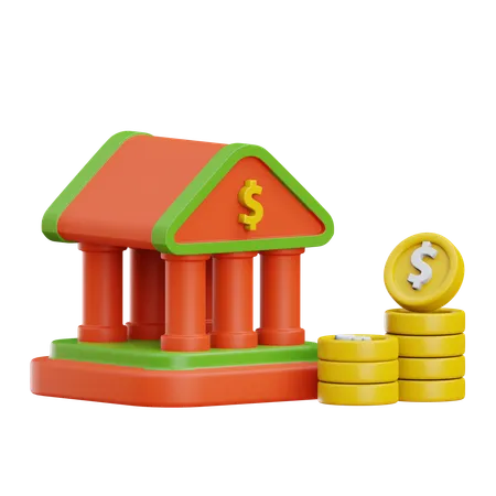 Banco de dinero  3D Icon