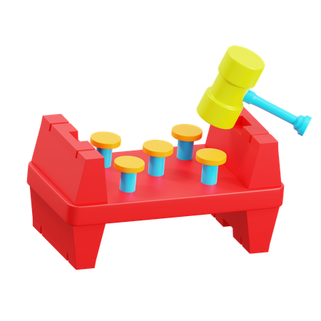 Banco de madeira para bater  3D Icon