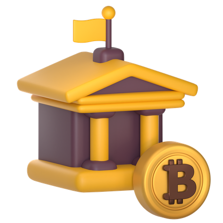 Banco bitcoin  3D Icon