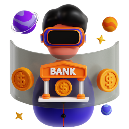Banco descentralizado  3D Icon