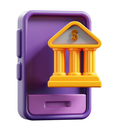 Banco digital  3D Icon