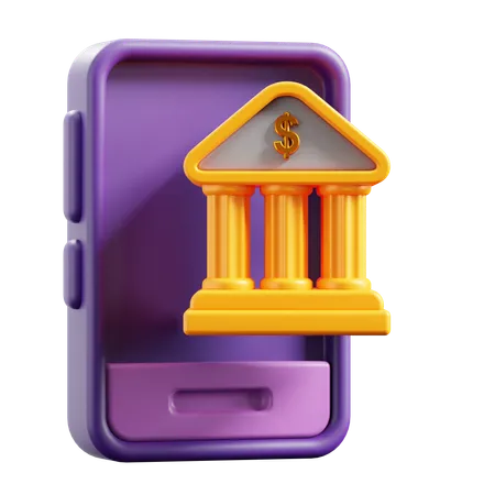 Banco digital  3D Icon