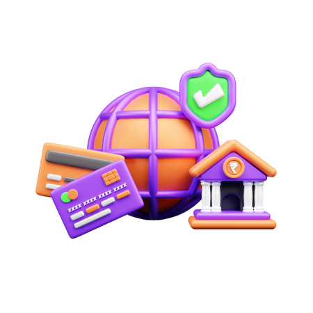 Banco digital  3D Icon