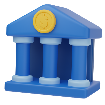 Prédio do banco  3D Icon