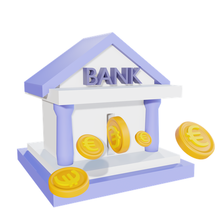 Banco del euro  3D Illustration