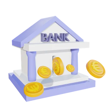 Banco del euro  3D Illustration