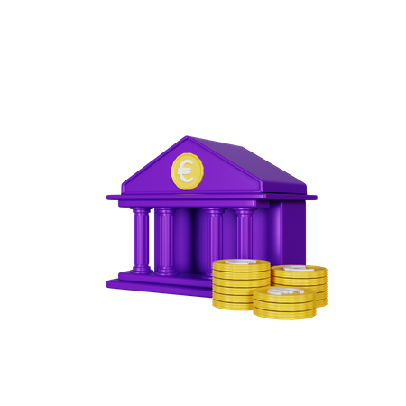 Banco del euro  3D Illustration