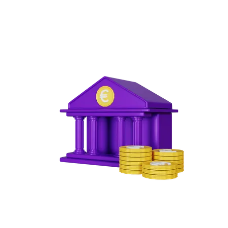 Banco del euro  3D Illustration