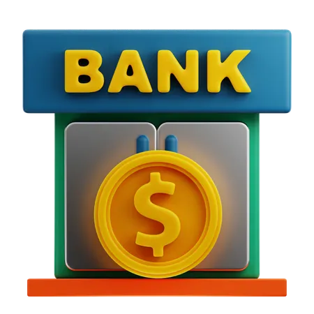 Banco financiero  3D Icon