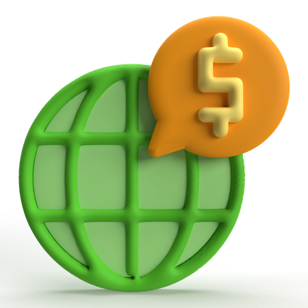 Banco global  3D Icon