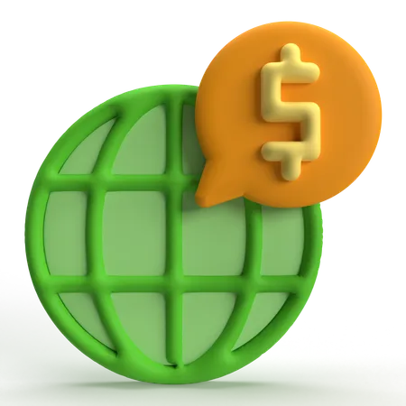 Banco global  3D Icon