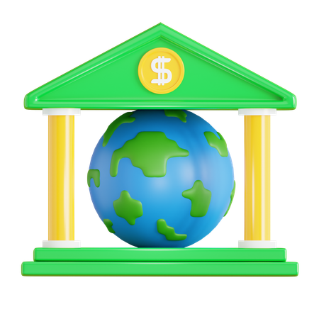 Banco global  3D Icon